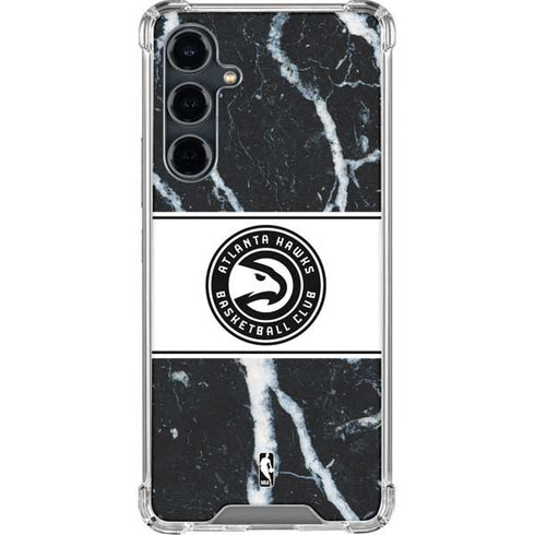 NBA Atlanta Hawks Marble Galaxy S23 FE Clear Case